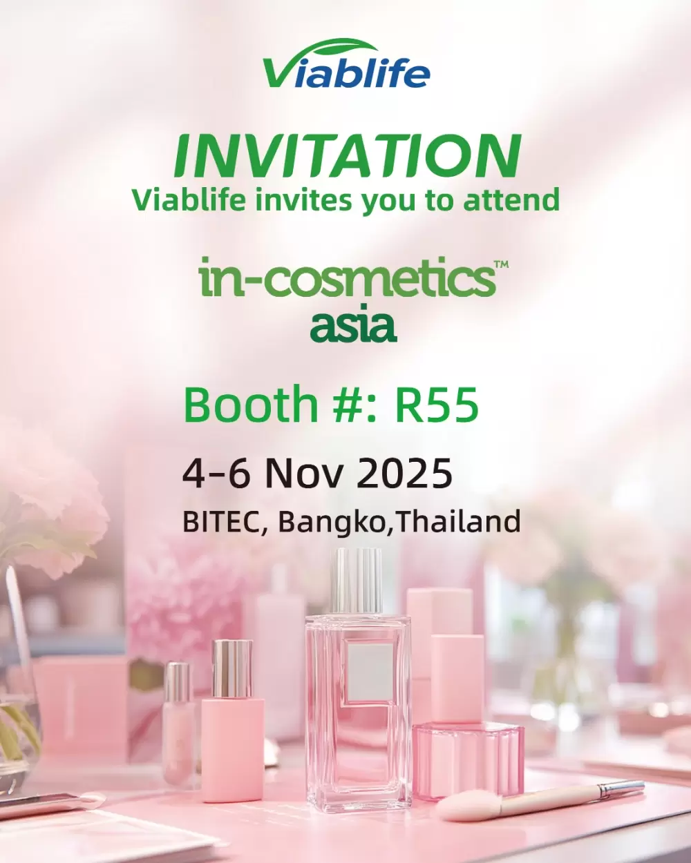 Viablifeはin-cosmetics Asia 2025に参加します!